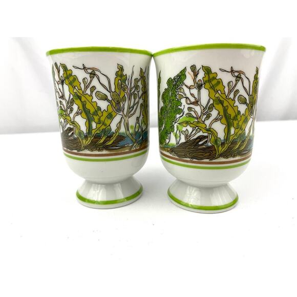 VTG Underwater Bruce E Hart Mug Cups Set of 2 GHC Signed Printed - Picture 2 of 11